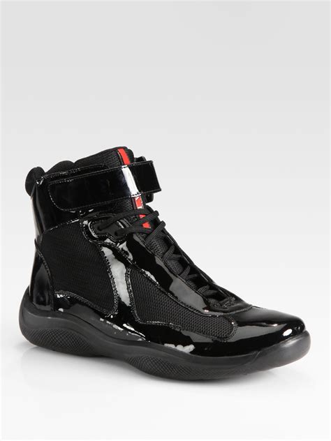 prada high top shoes|Prada high top sneakers women's.